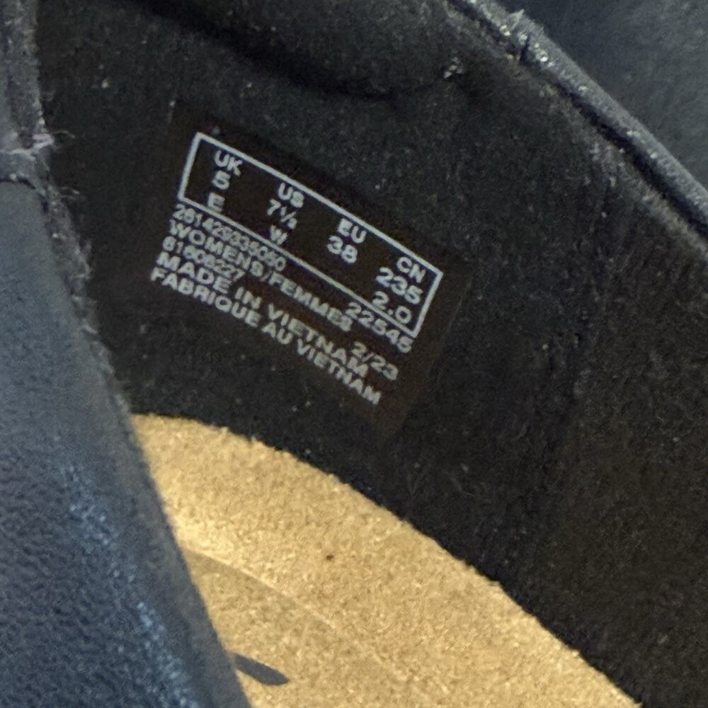 Clarks Juliet Palm Leather Slip On Women’s Size 7.5W Black Casual Loafers NEW - Picture 9 of 9